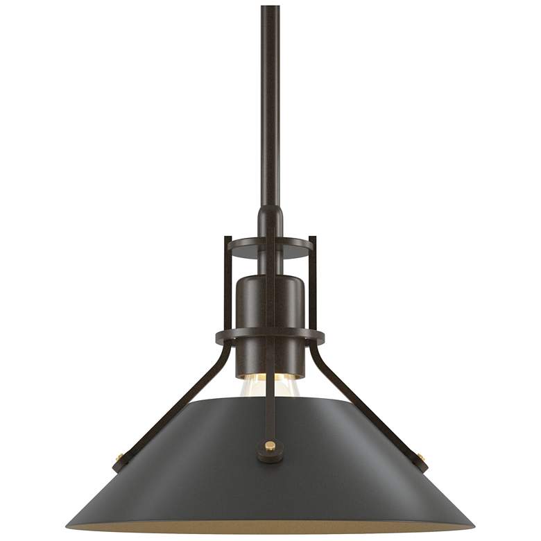 Image 1 Henry 9.2" Wide Dark Smoke Accented Bronze Mini-Pendant