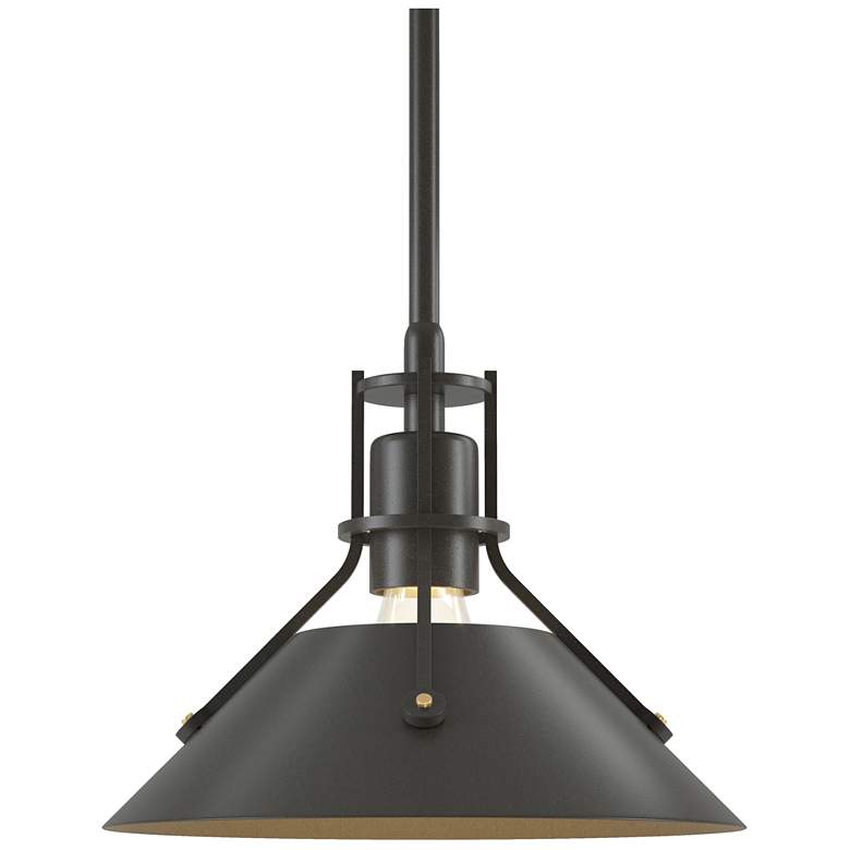 Image 1 Henry 9.2" Wide Dark Smoke Accented Dark Smoke Mini-Pendant