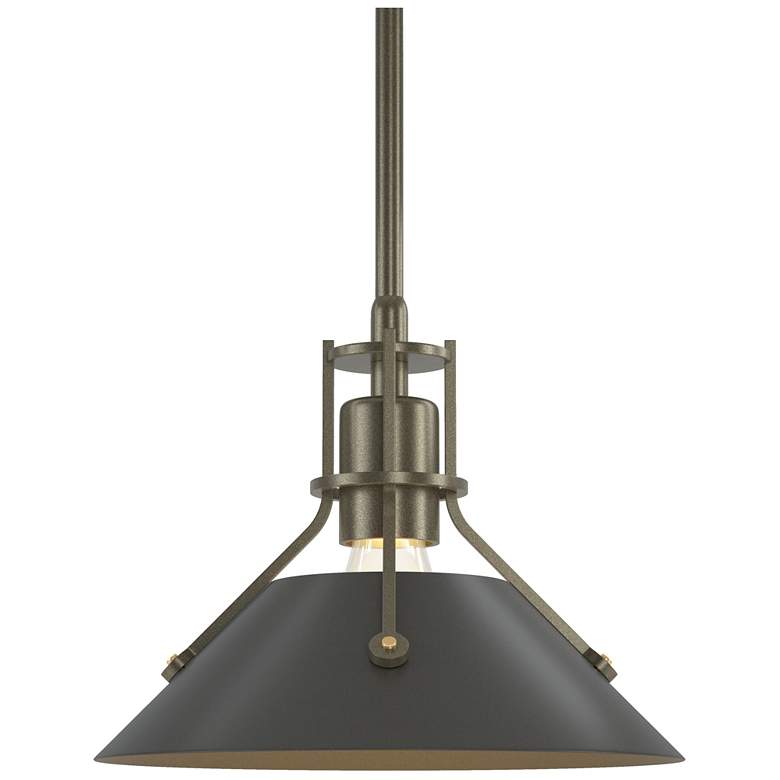 Image 1 Henry 9.2" Wide Dark Smoke Accented Soft Gold Mini-Pendant
