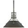 Henry 9.2" Wide Dark Smoke Accented Sterling Mini-Pendant