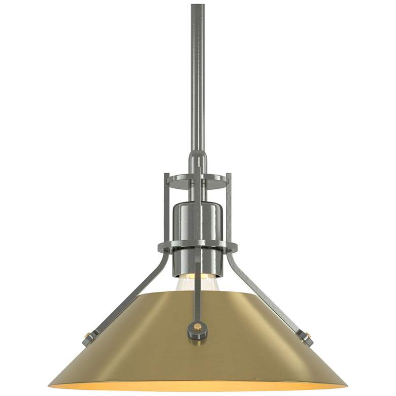 Image 1 Henry 9.2" Wide Modern Brass Accented Sterling Mini-Pendant