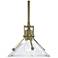 Henry 9.2" Wide Modern Brass Mini-Pendant With Clear Glass Shade