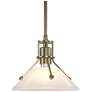 Henry 9.2" Wide Modern Brass Mini-Pendant With Frosted Glass Shade