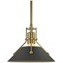 Henry 9.2" Wide Natural Iron Accented Modern Brass Mini-Pendant