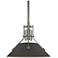 Henry 9.2" Wide Natural Iron Accented Sterling Mini-Pendant