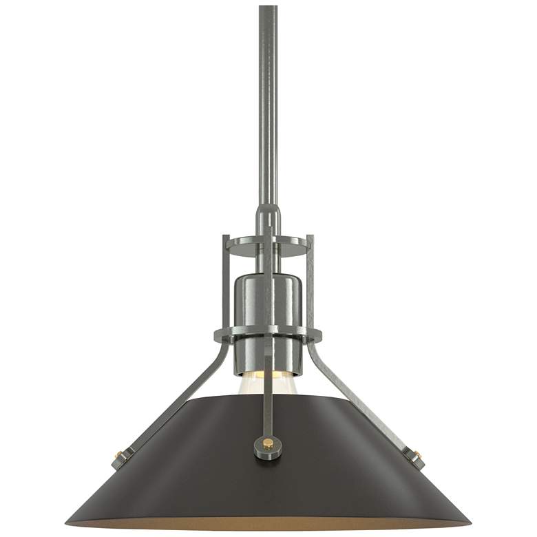 Image 1 Henry 9.2" Wide Oil Rubbed Bronze Accented Sterling Mini-Pendant