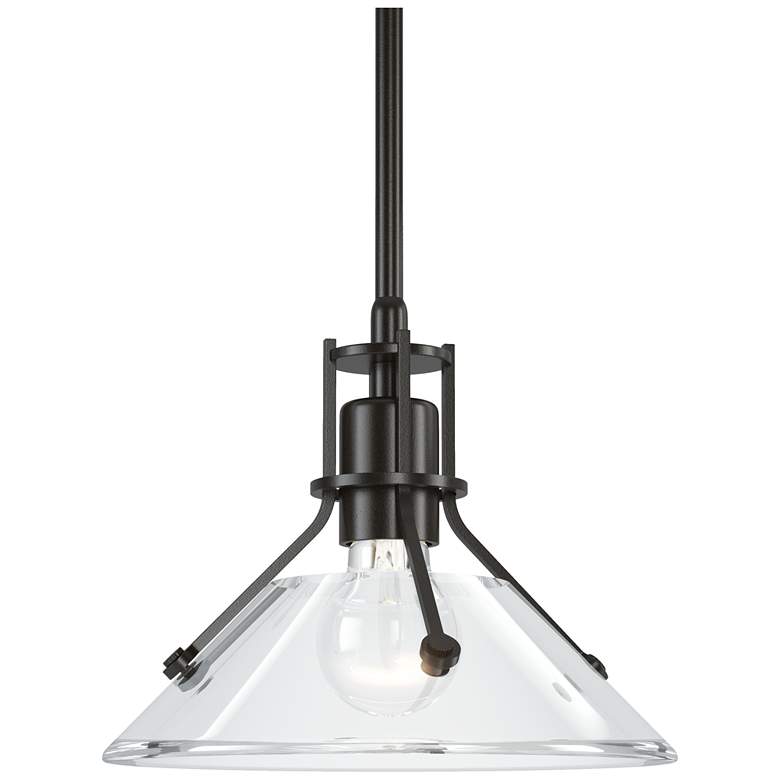 Image 1 Henry 9.2" Wide Oil Rubbed Bronze Mini-Pendant With Clear Glass Shade