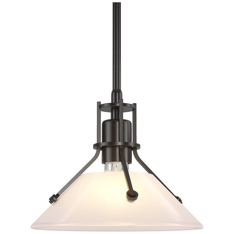 Image 1 Henry 9.2" Wide Oil Rubbed Bronze Mini-Pendant With Frosted Glass Shad