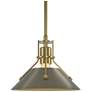 Henry 9.2" Wide Soft Gold Accented Modern Brass Mini-Pendant