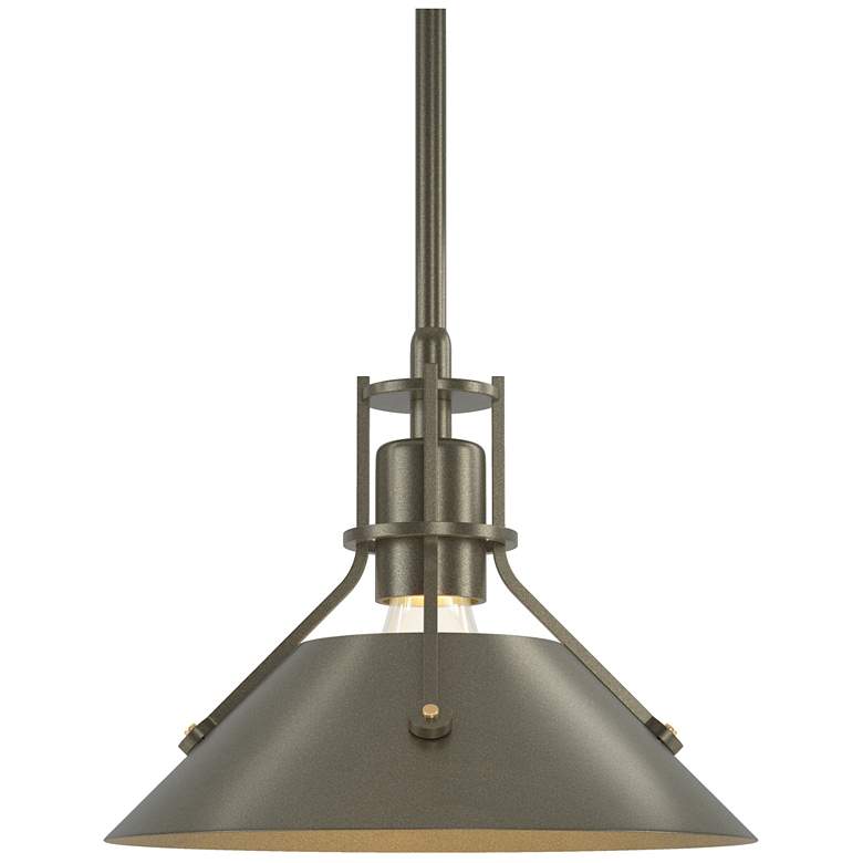 Image 1 Henry 9.2" Wide Soft Gold Accented Soft Gold Mini-Pendant