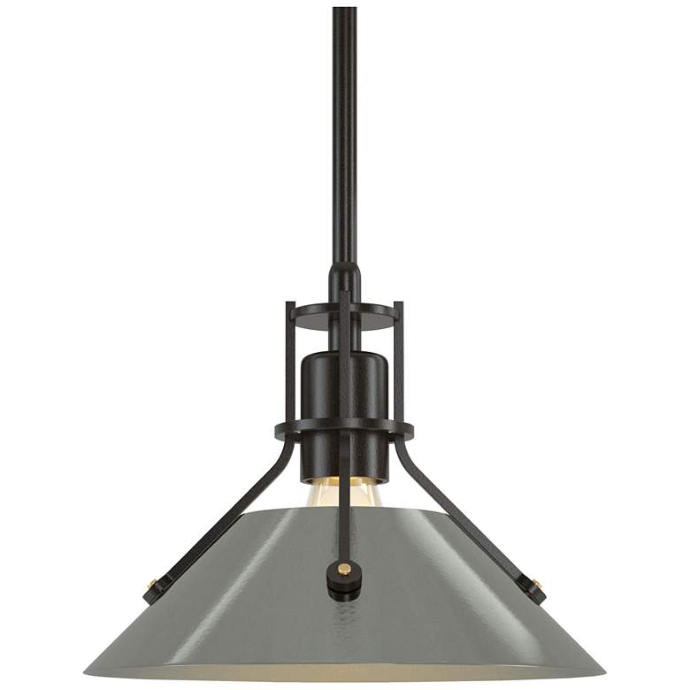 Image 1 Henry 9.2" Wide Sterling Accented Oil Rubbed Bronze Mini-Pendant
