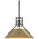Henry 9.2"W Modern Brass Accented Vintage Platinum Mini-Pendant