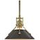 Henry 9.2"W Oil Rubbed Bronze Accented Modern Brass Mini-Pendant