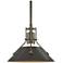 Henry 9.2"W Oil Rubbed Bronze Accented Soft Gold Mini-Pendant