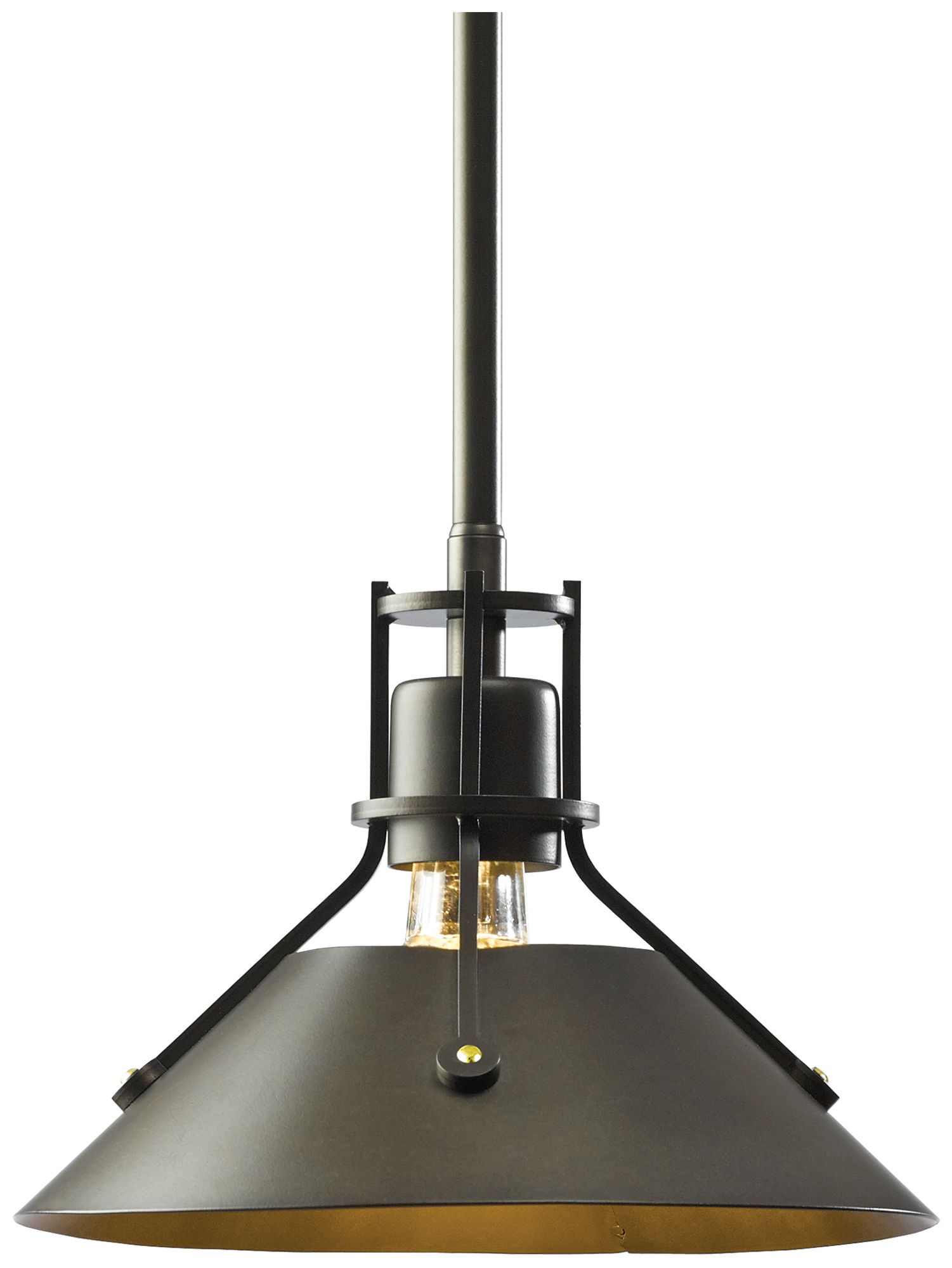 Henry 9" Wide Black Mini Pendant w/ Dark Smoke