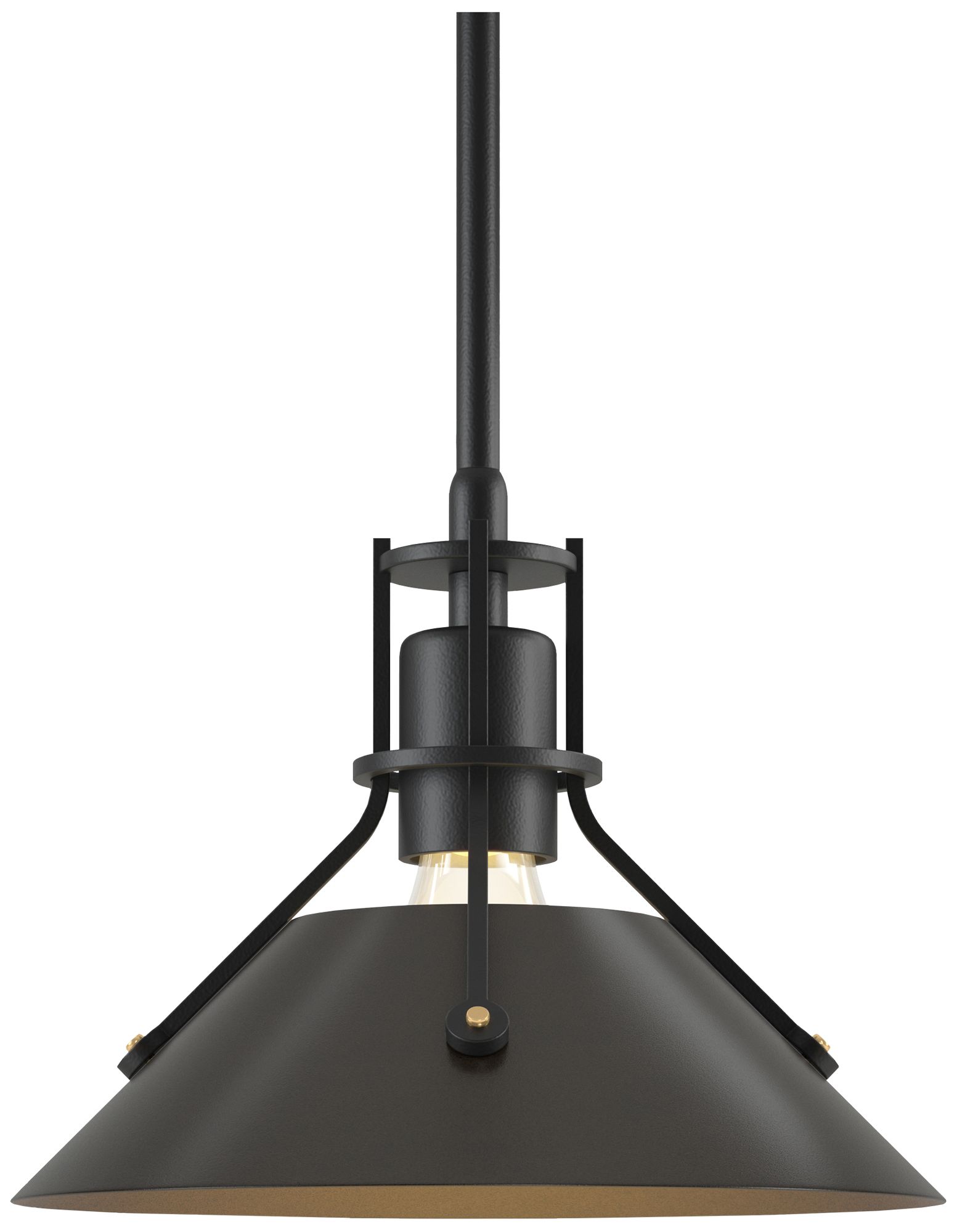 Henry 9" Wide Black Mini Pendant w/ Oil Rubbed Bronze