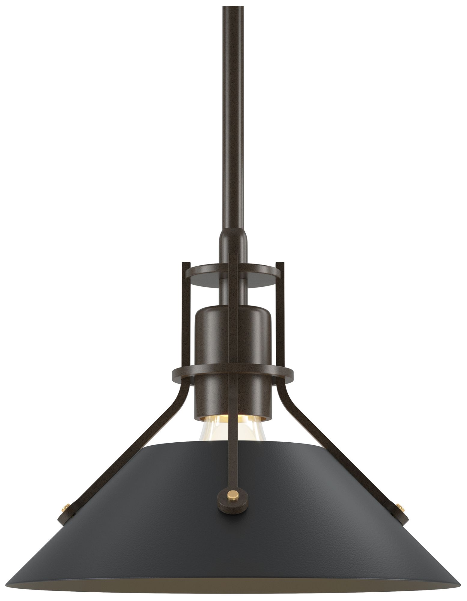 Henry 9" Wide Bronze Mini Pendant w/ Black
