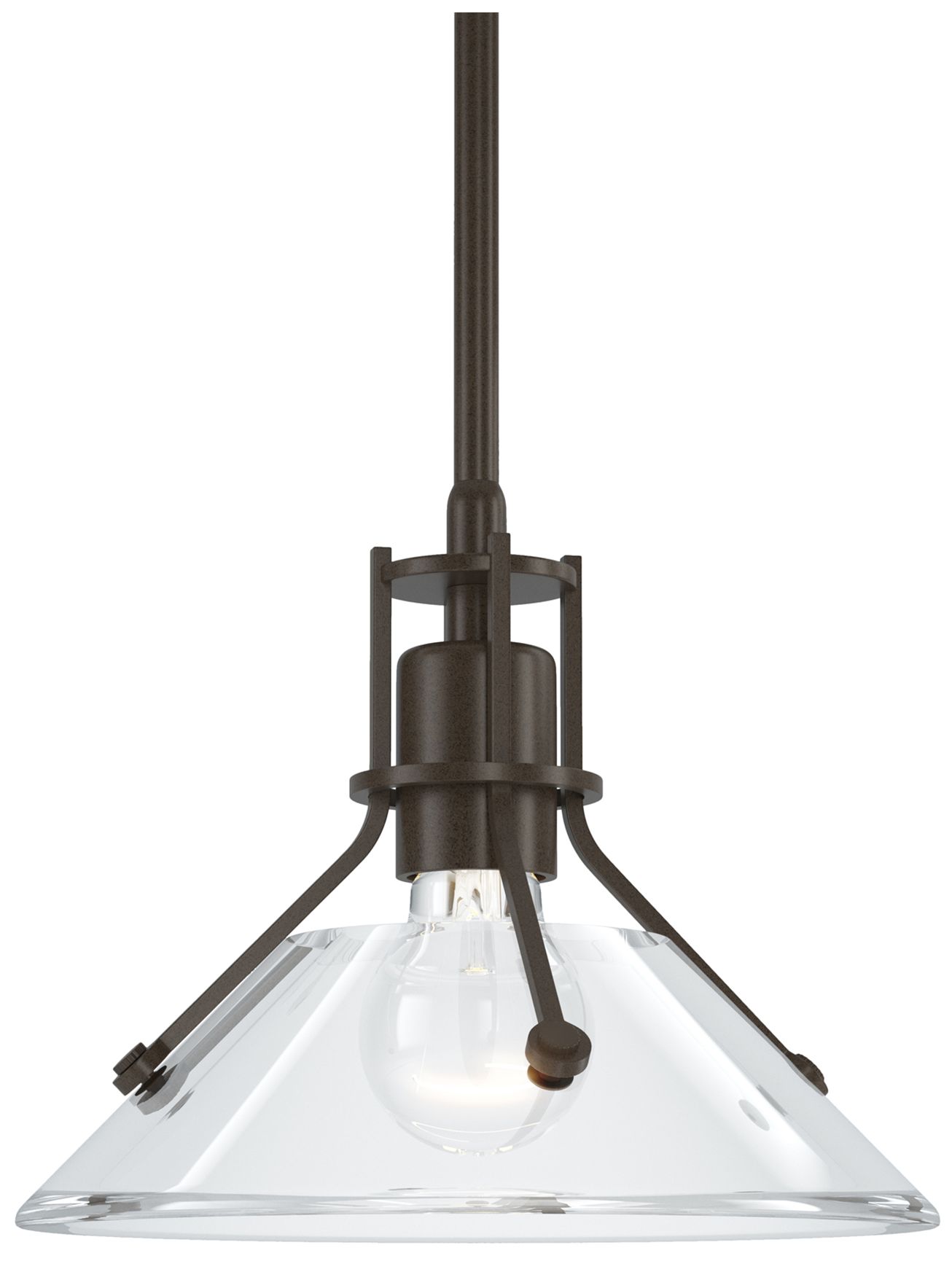 Henry 9" Wide Bronze Mini Pendant w/ Clear Glass