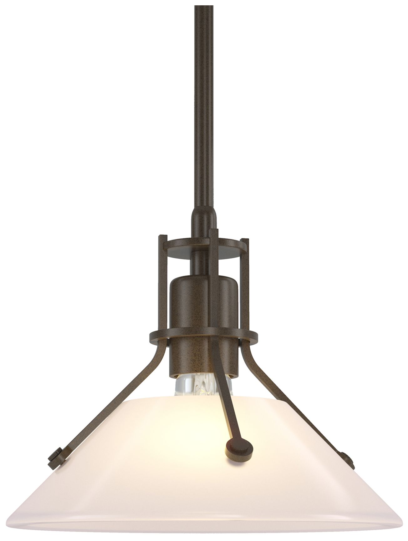 Henry 9" Wide Bronze Mini Pendant w/ Frosted Glass