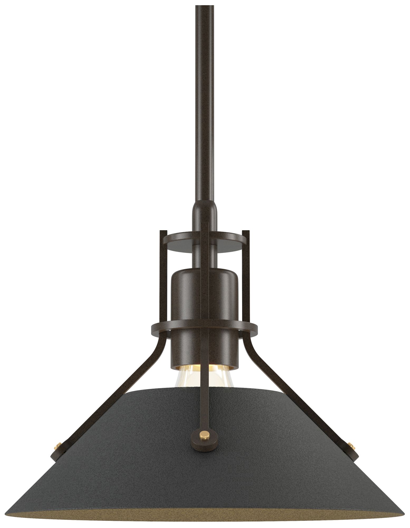Henry 9" Wide Bronze Mini Pendant w/ Natural Iron