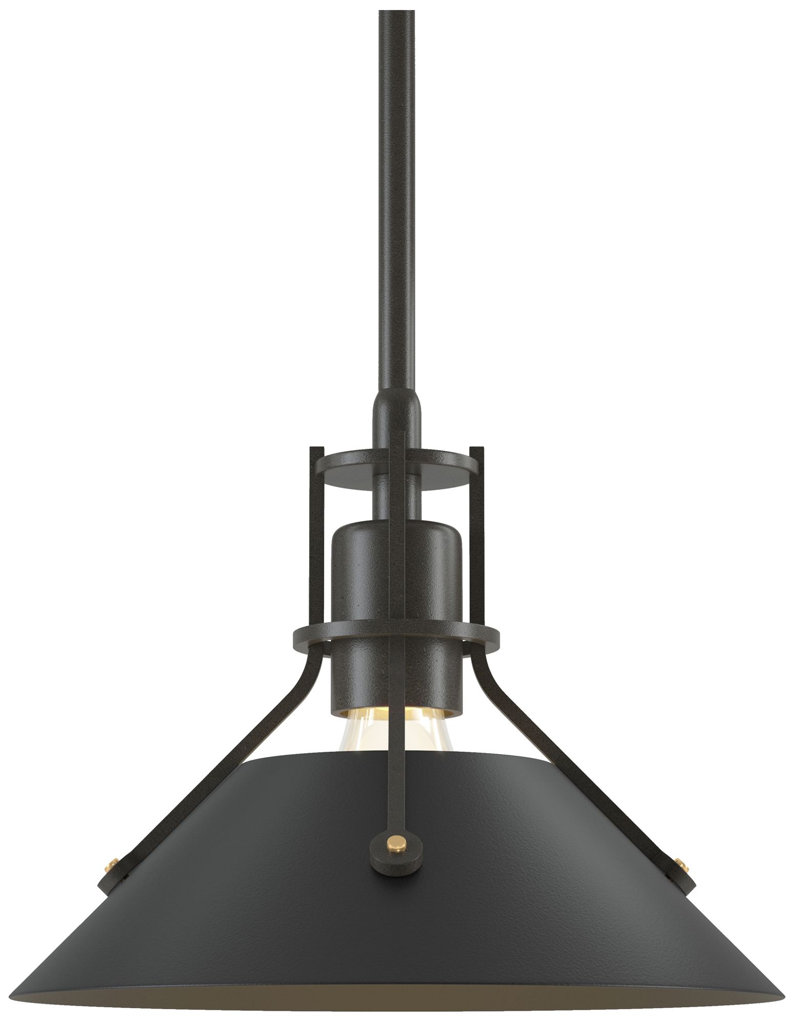 Henry 9" Wide Dark Smoke Mini Pendant w/ Black