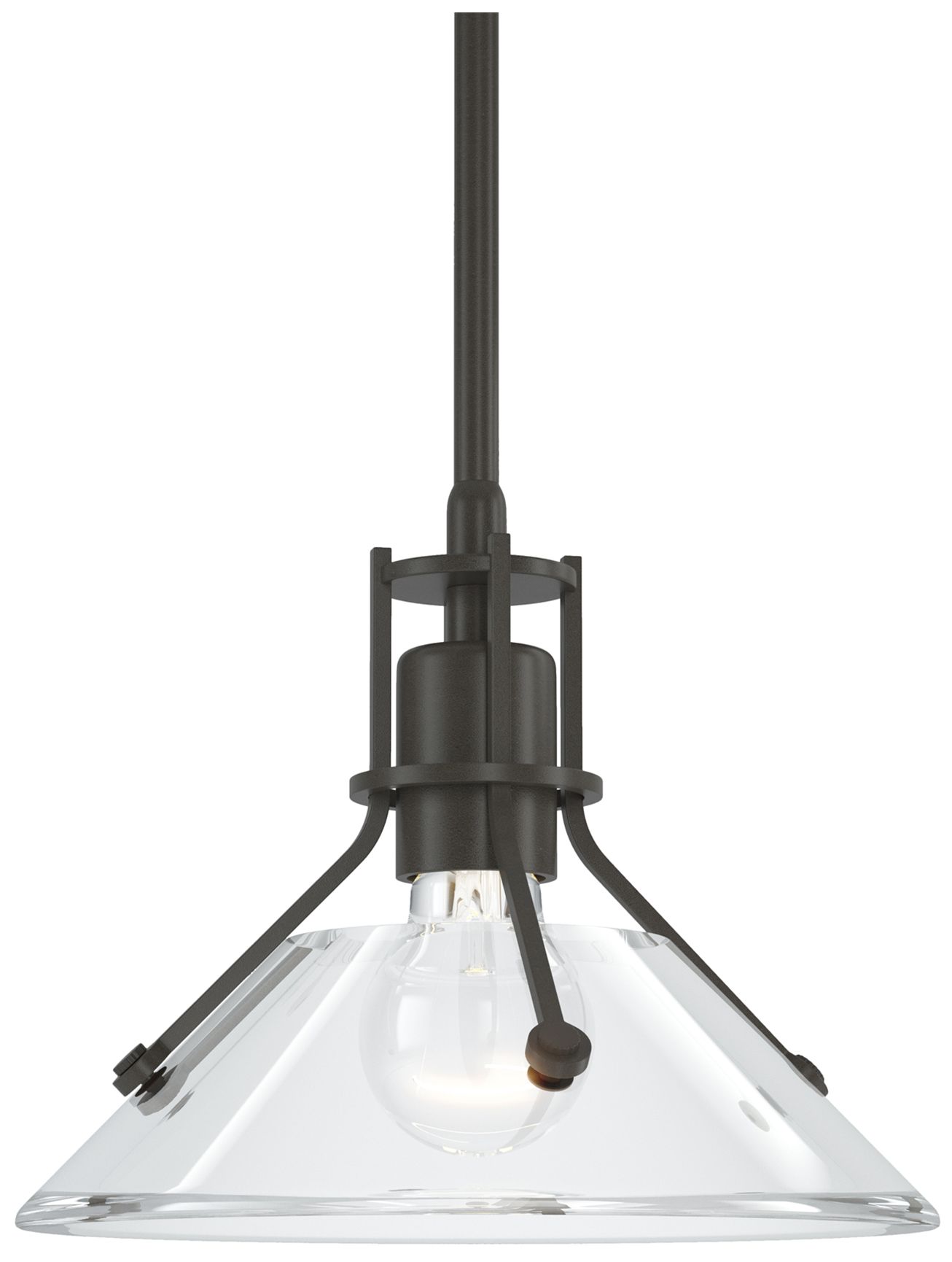 Henry 9" Wide Dark Smoke Mini Pendant w/ Clear Glass