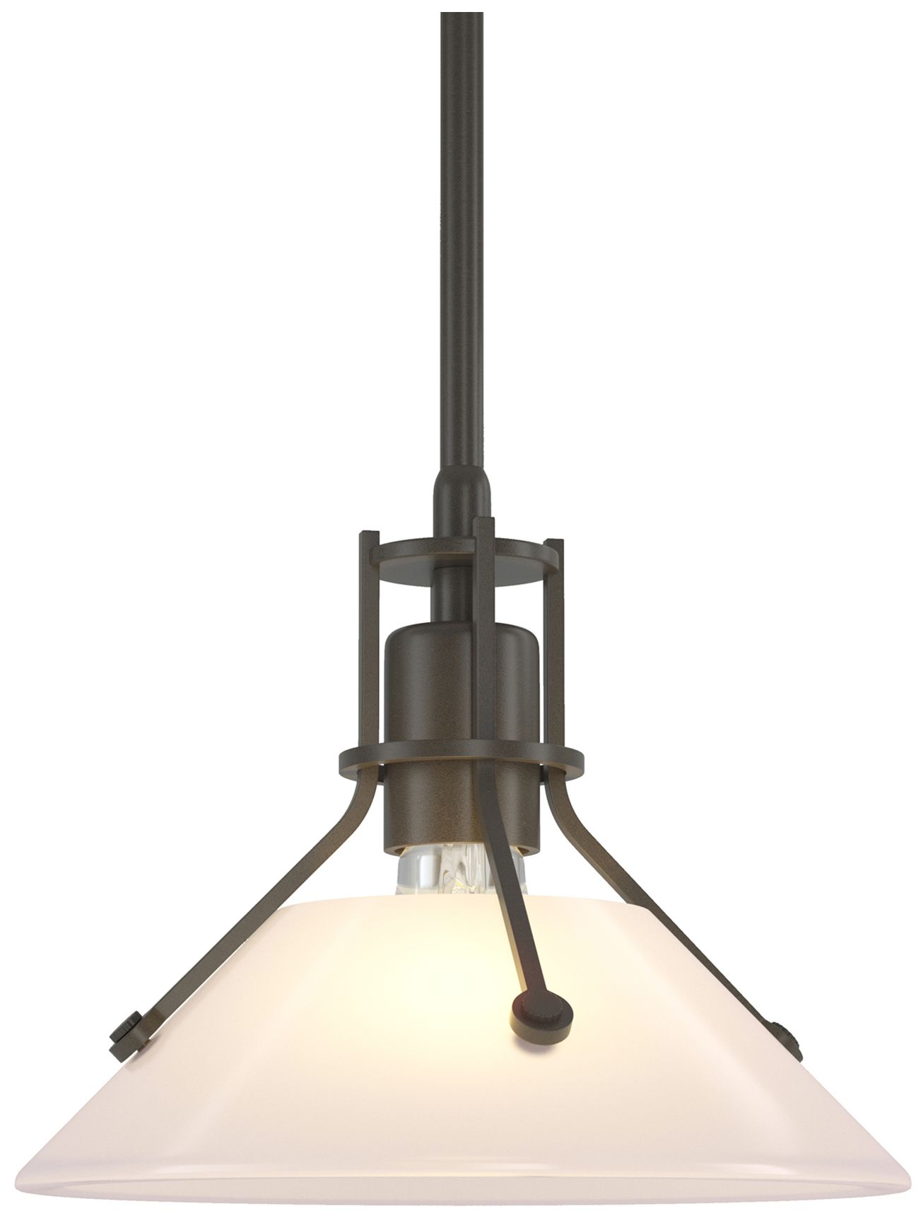Henry 9" Wide Dark Smoke Mini Pendant w/ Frosted Glass