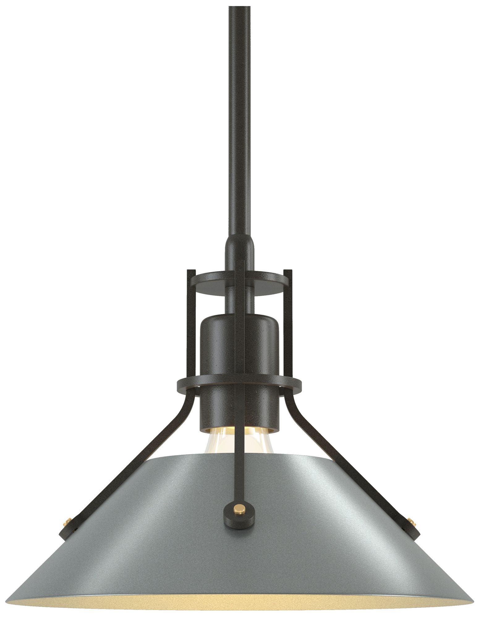 Henry 9" Wide Dark Smoke Mini Pendant w/ Vintage Platinum
