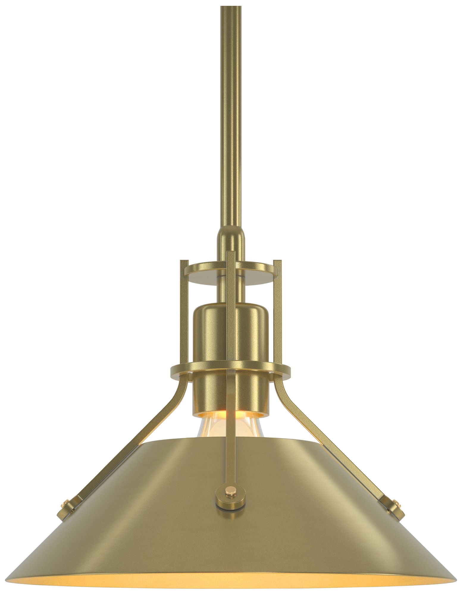 Henry 9" Wide Modern Brass Mini Pendant w/ Modern Brass