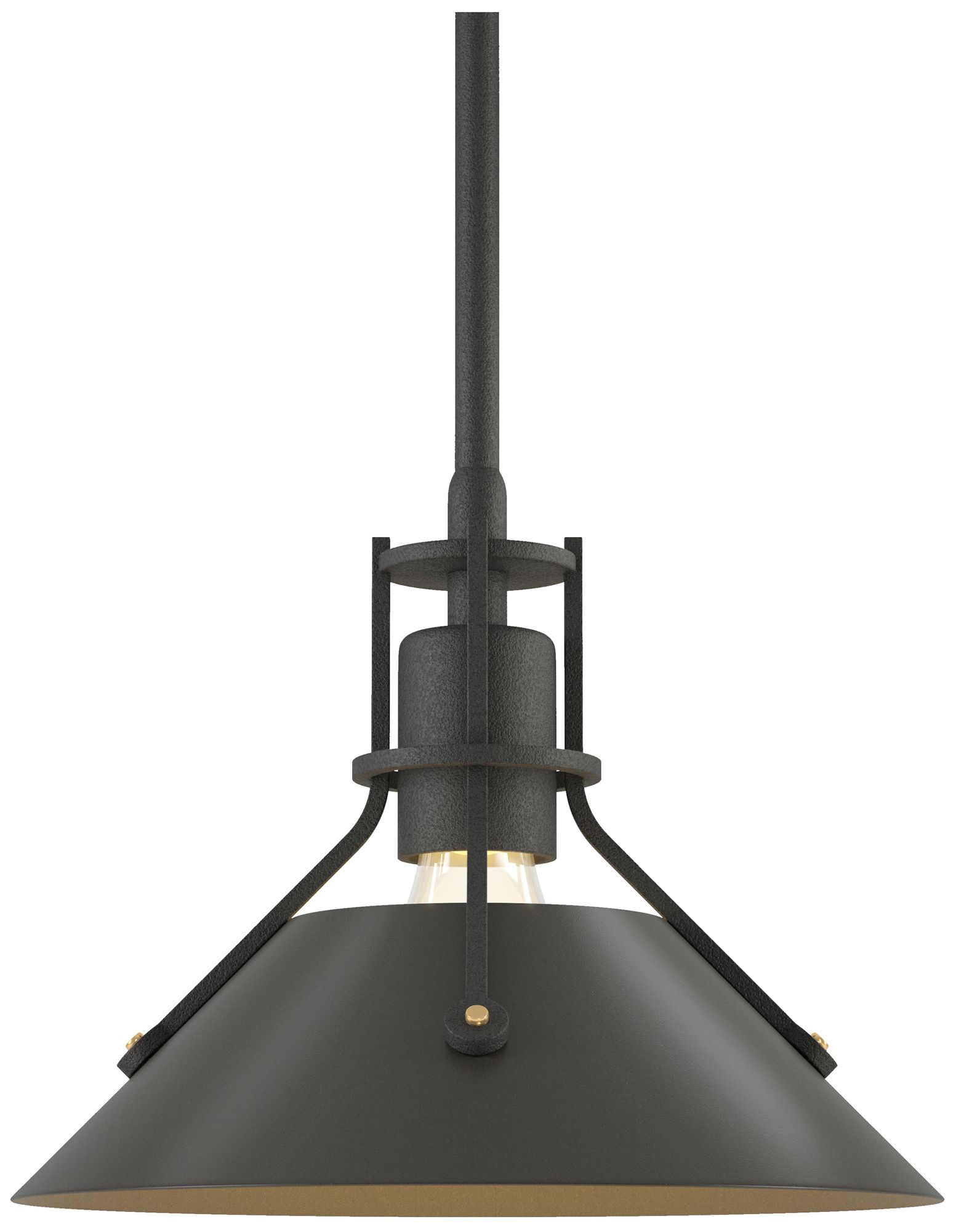 Henry 9" Wide Natural Iron Mini Pendant w/ Dark Smoke
