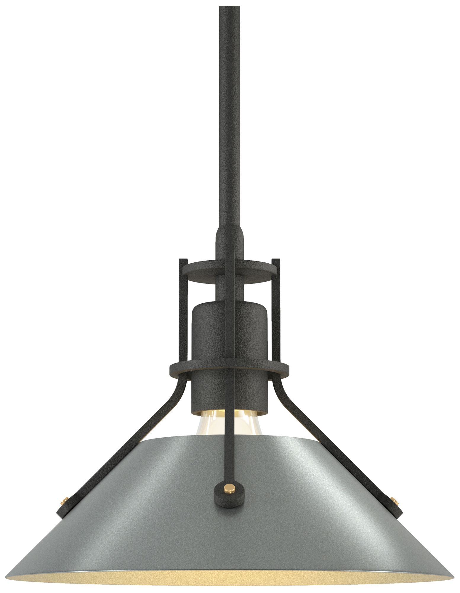 Henry 9" Wide Natural Iron Mini Pendant w/ Vintage Platinum
