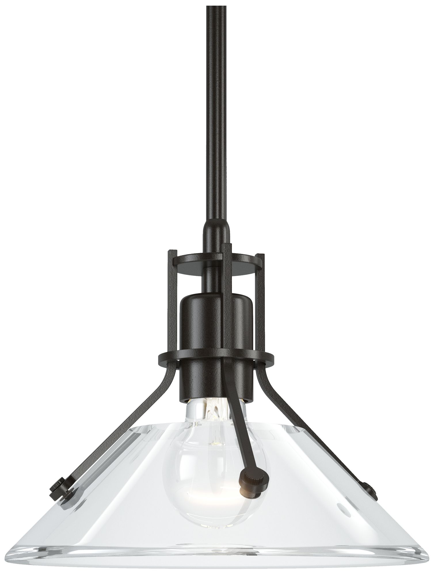 Henry 9" Wide Oil Rubbed Bronze Mini Pendant w/ Clear Glass