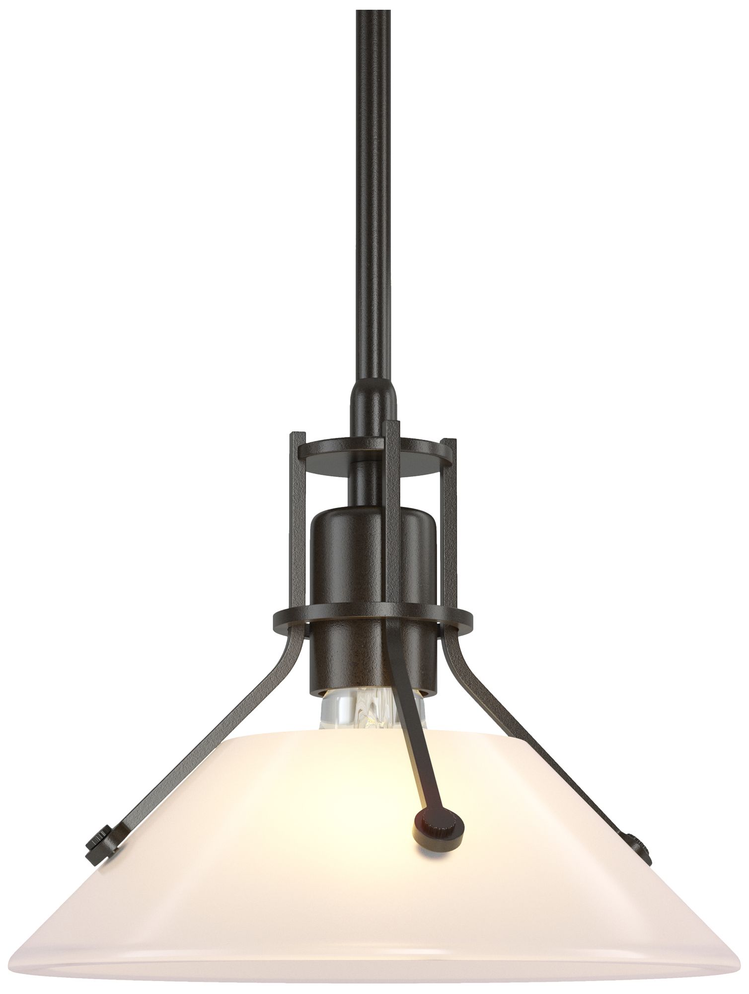 Henry 9" Wide Oil Rubbed Bronze Mini Pendant w/ Frosted Glass