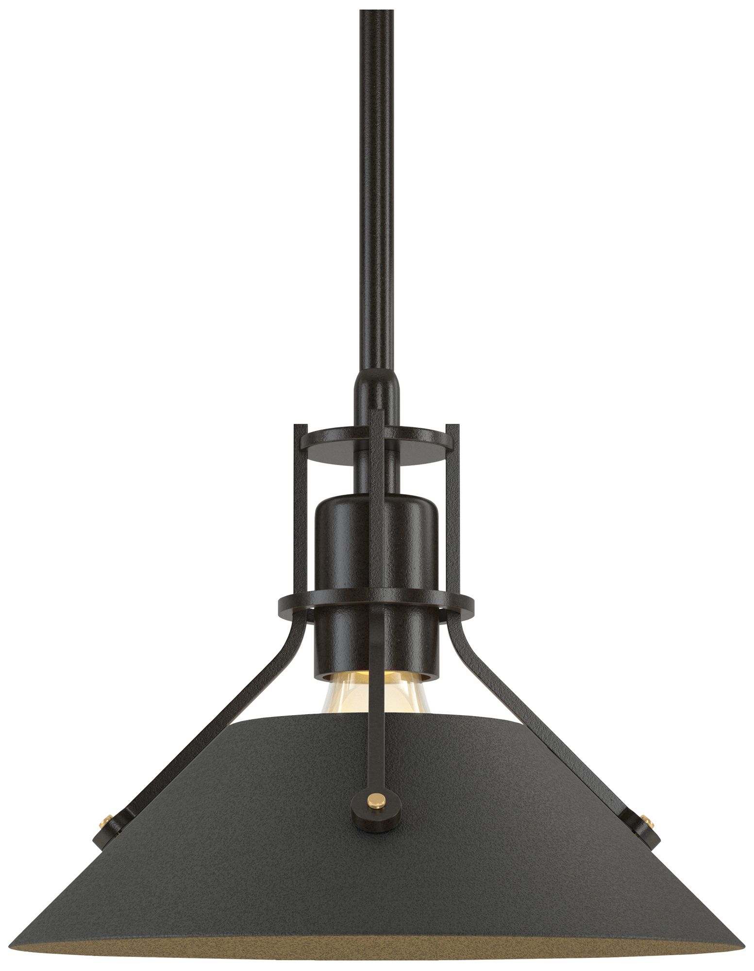 Henry 9" Wide Oil Rubbed Bronze Mini Pendant w/ Natural Iron