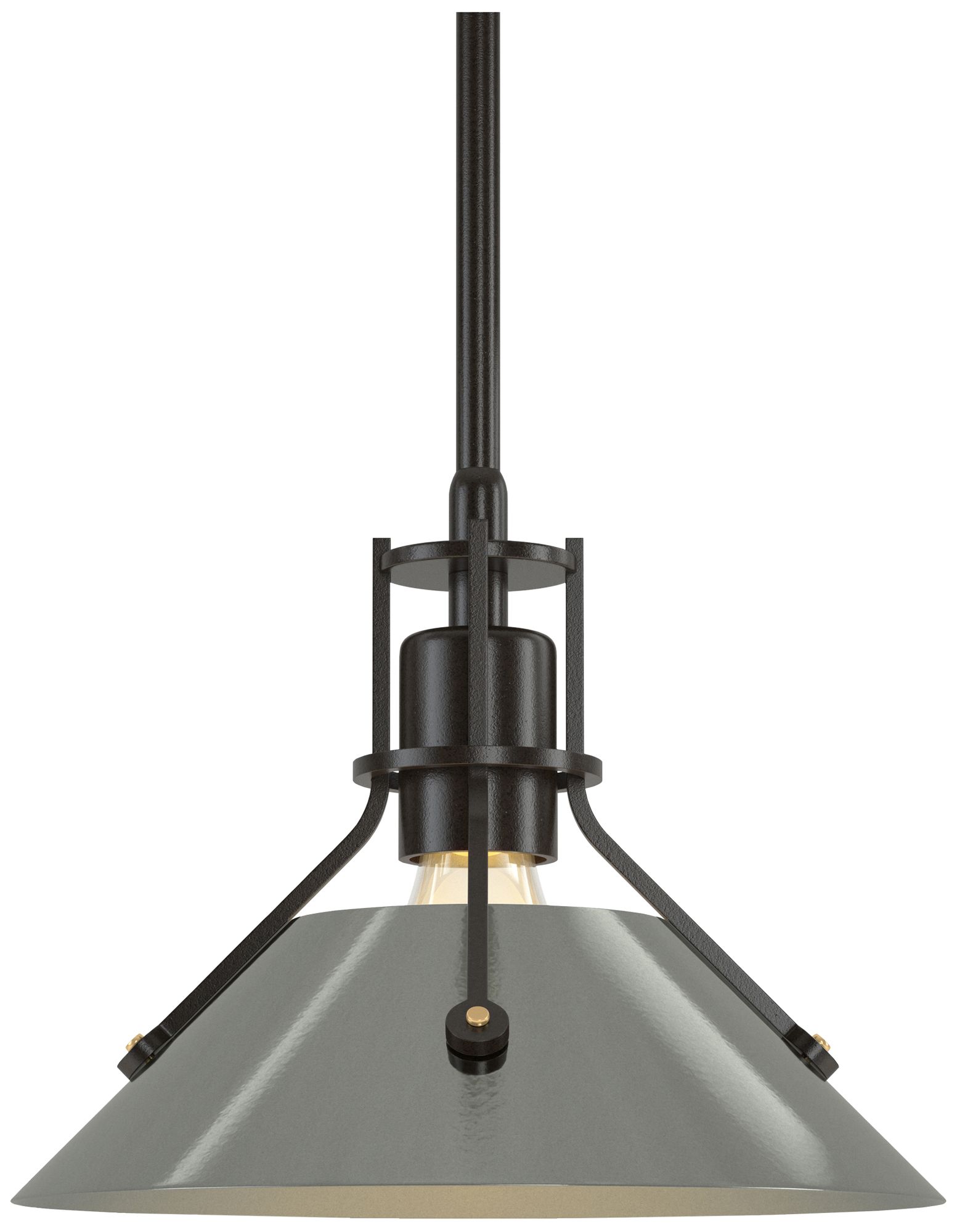 Henry 9" Wide Oil Rubbed Bronze Mini Pendant w/ Sterling