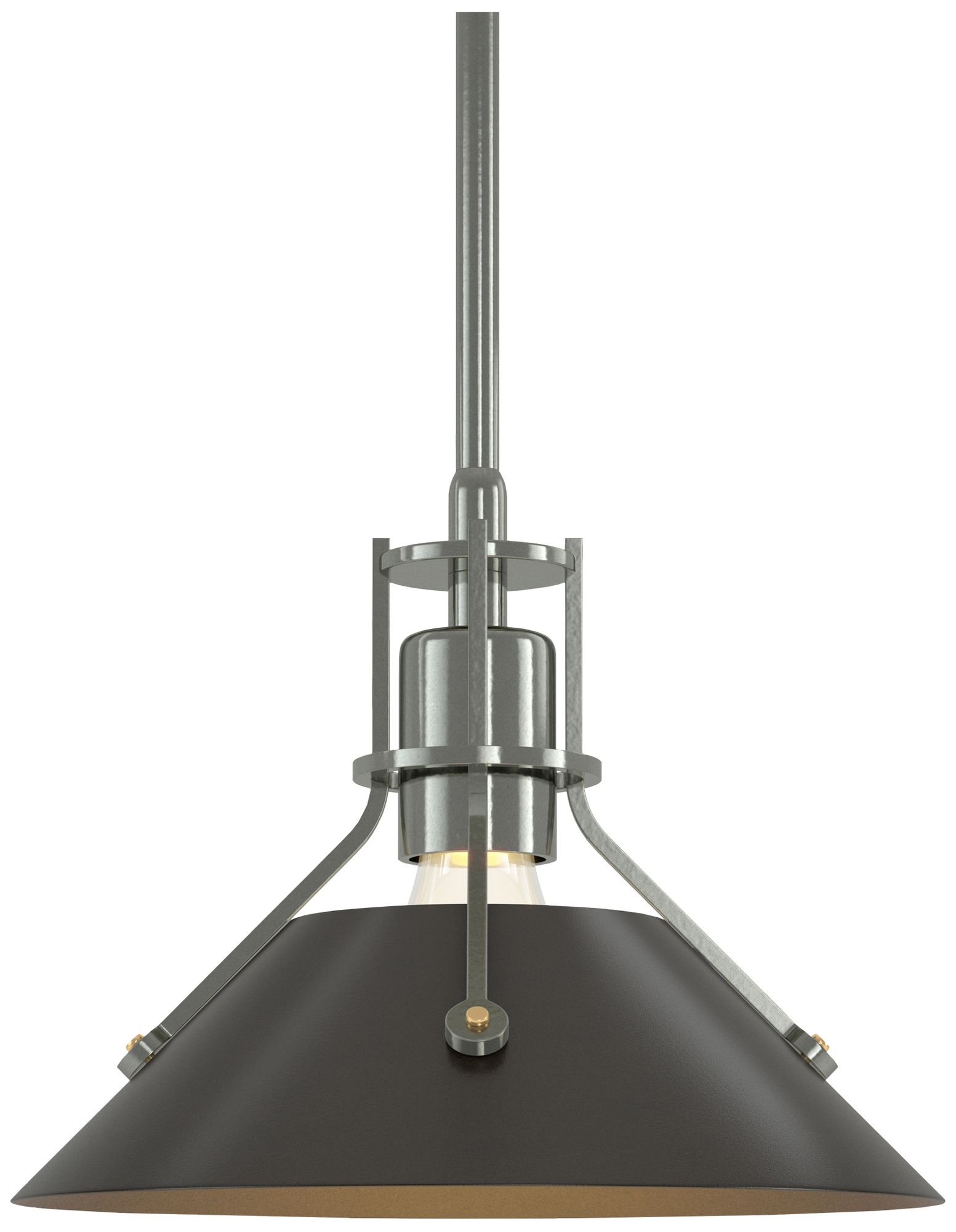 Henry 9" Wide Sterling Mini Pendant w/ Oil Rubbed Bronze
