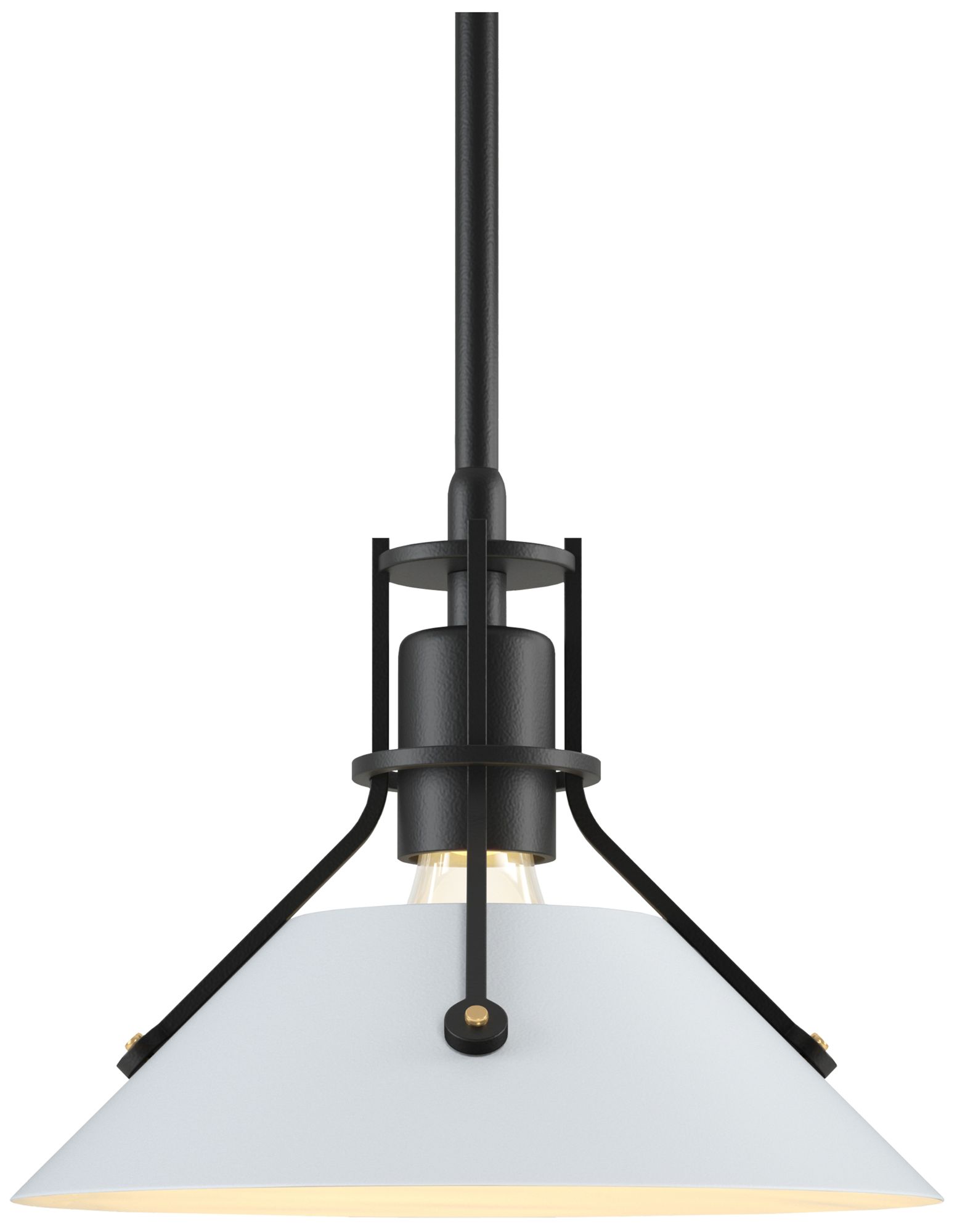 Henry 9" Wide Black Pendant w/ White - Made to Order
