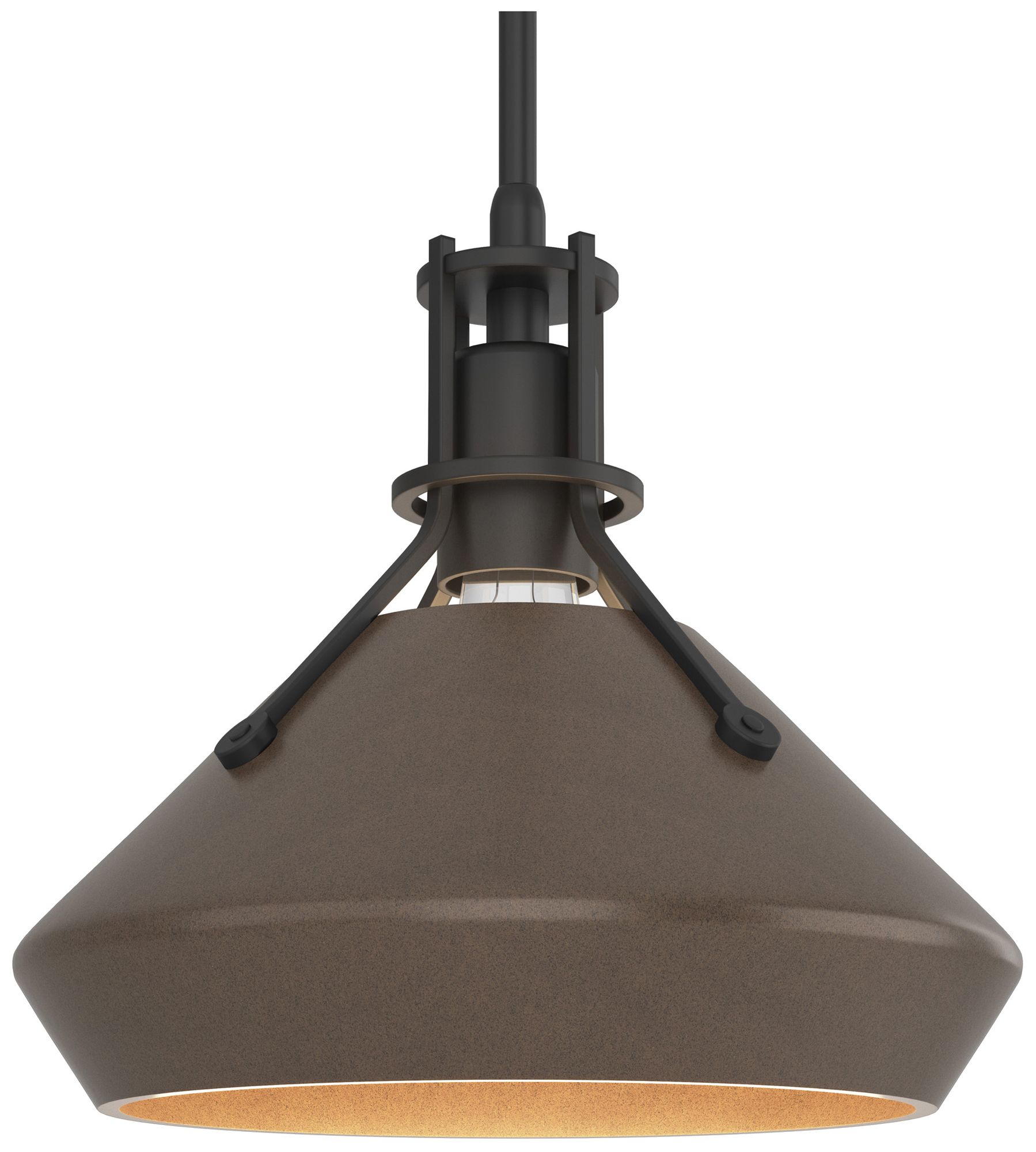 Henry & Chamfer Pendant - Black Finish - Bronze Accents - Made to Order