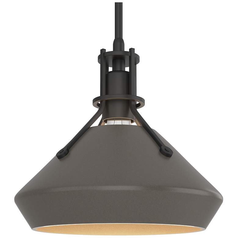 Image 1 Henry & Chamfer Pendant - Black Finish - Dark Smoke Accents