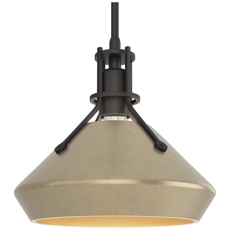 Image 1 Henry & Chamfer Pendant - Black Finish - Soft Gold Accents
