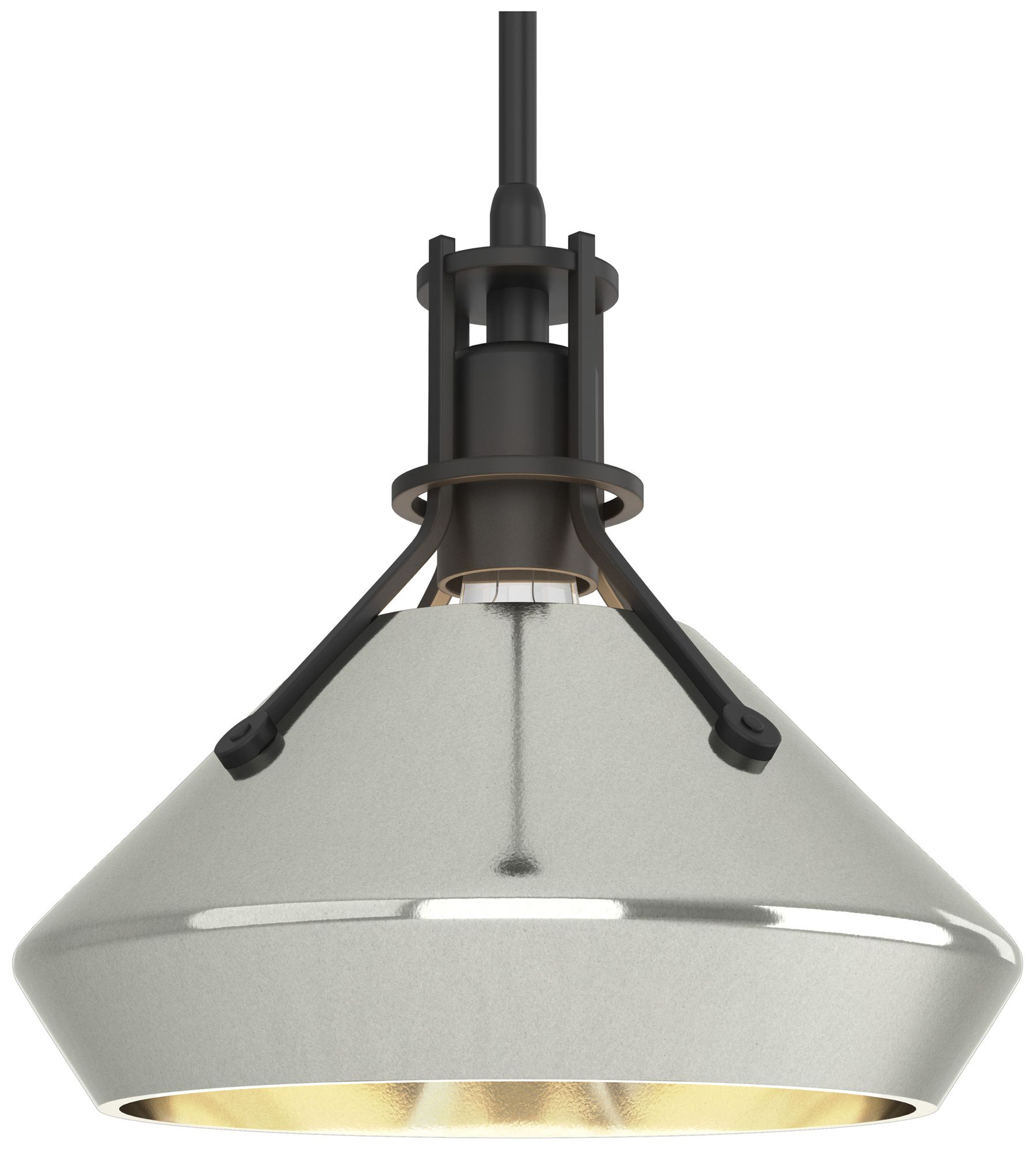 Henry & Chamfer Pendant - Black Finish - Sterling Accents Made to Order