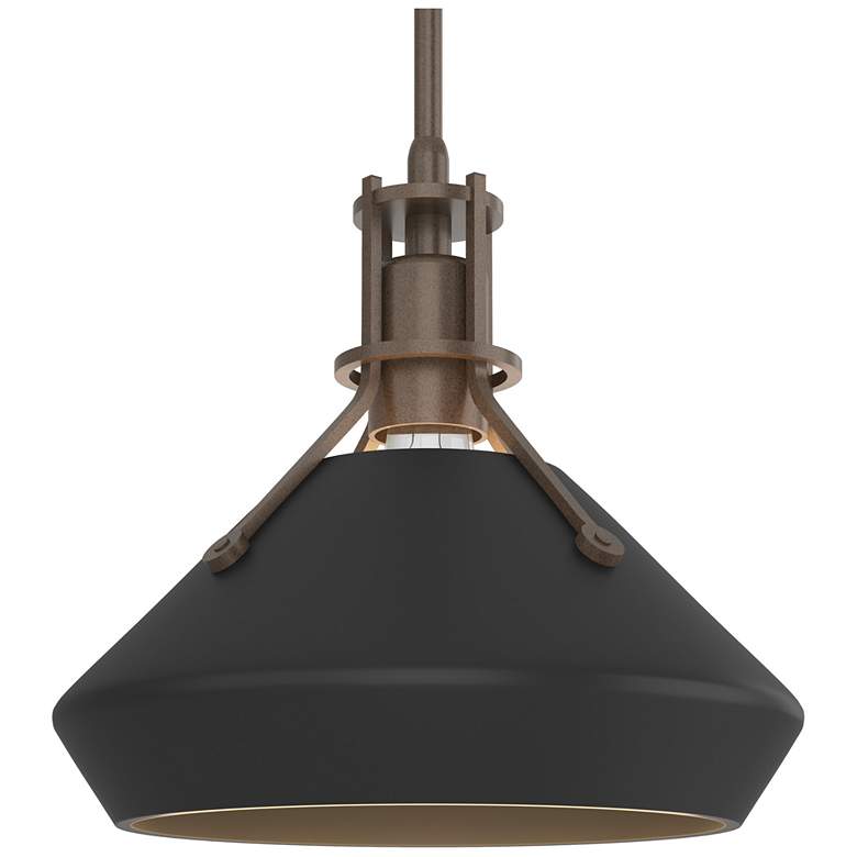 Image 1 Henry & Chamfer Pendant - Bronze Finish - Black Accents