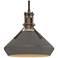 Henry & Chamfer Pendant - Bronze Finish - Dark Smoke Accents