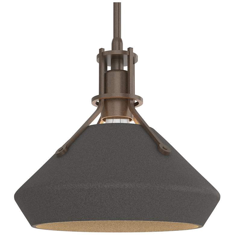Image 1 Henry & Chamfer Pendant - Bronze Finish - Natural Iron Accents