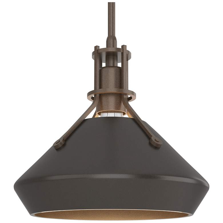 Image 1 Henry & Chamfer Pendant - Bronze Finish - Oil Rubbed Bronze Accents