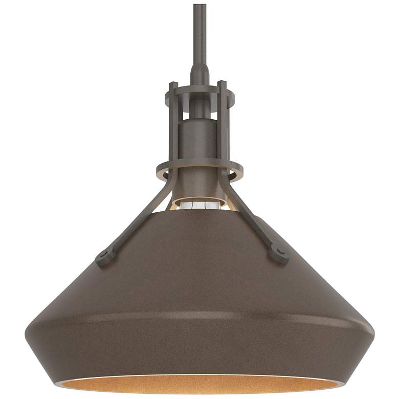 Image 1 Henry & Chamfer Pendant - Dark Smoke Finish - Bronze Accents