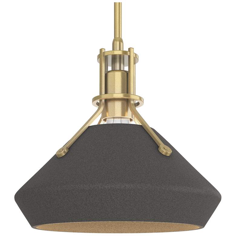 Image 1 Henry & Chamfer Pendant - Modern Brass Finish - Natural Iron Accents