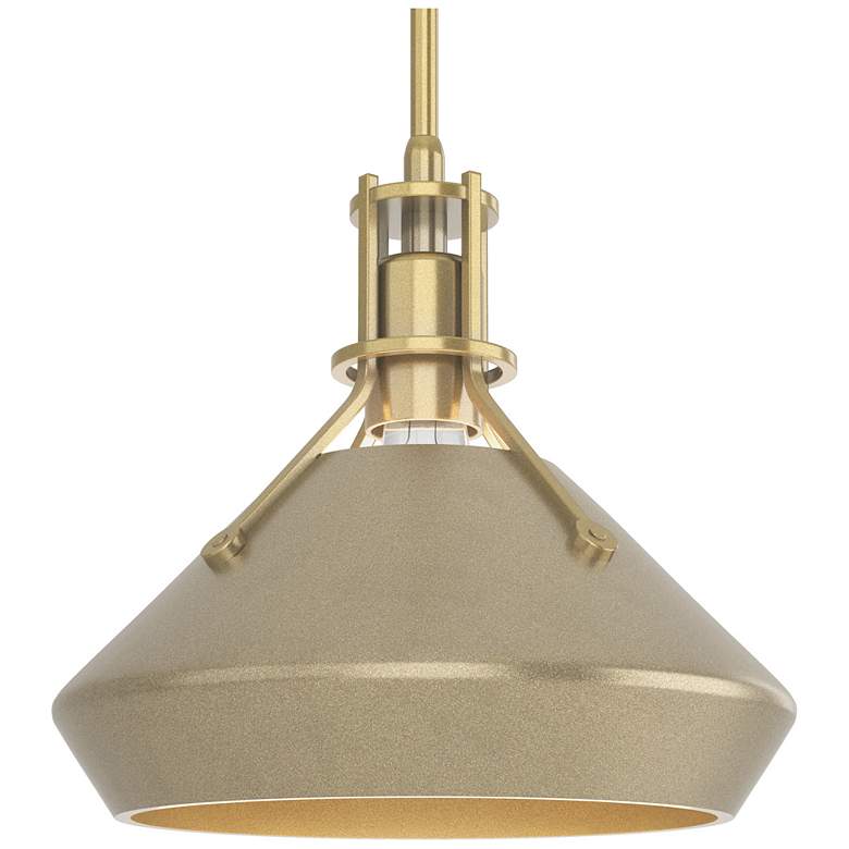 Image 1 Henry & Chamfer Pendant - Modern Brass Finish - Soft Gold Accents