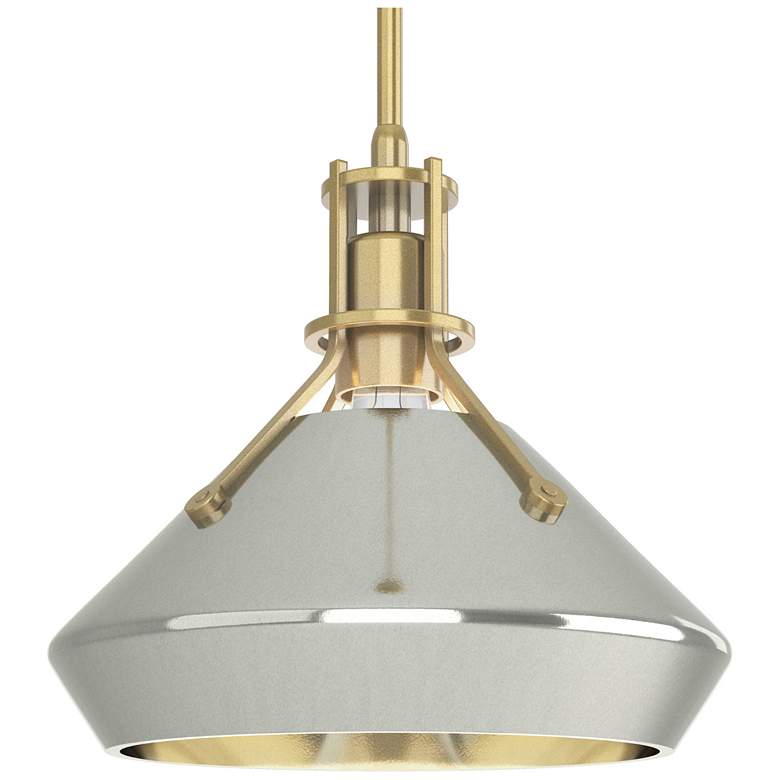 Image 1 Henry & Chamfer Pendant - Modern Brass Finish - Sterling Accents