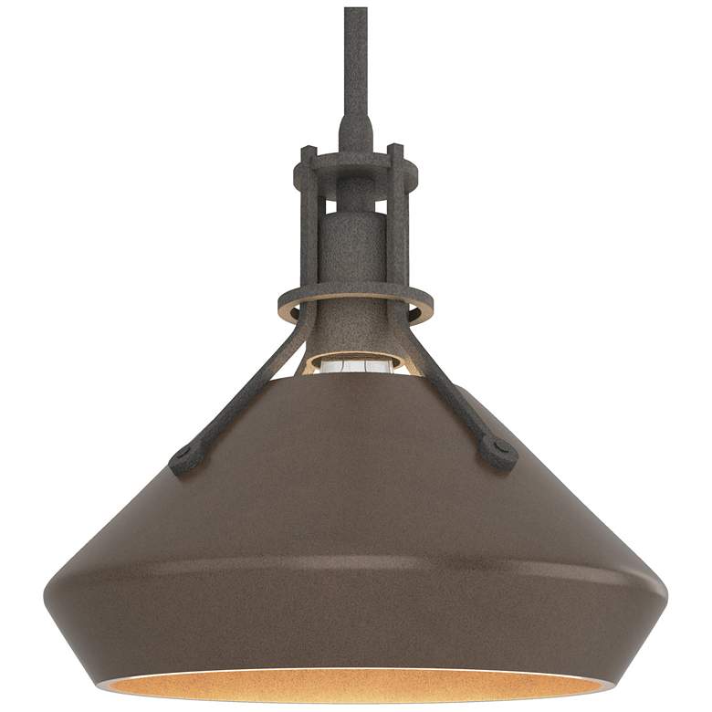 Image 1 Henry & Chamfer Pendant - Natural Iron Finish - Bronze Accents